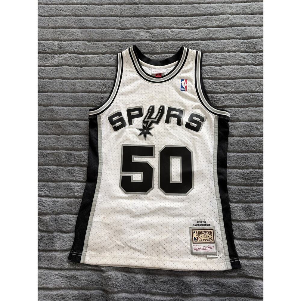 San Antonio Spurs David Robinson Mitchell Ness 1998-99 Hardwood Classic Jersey S